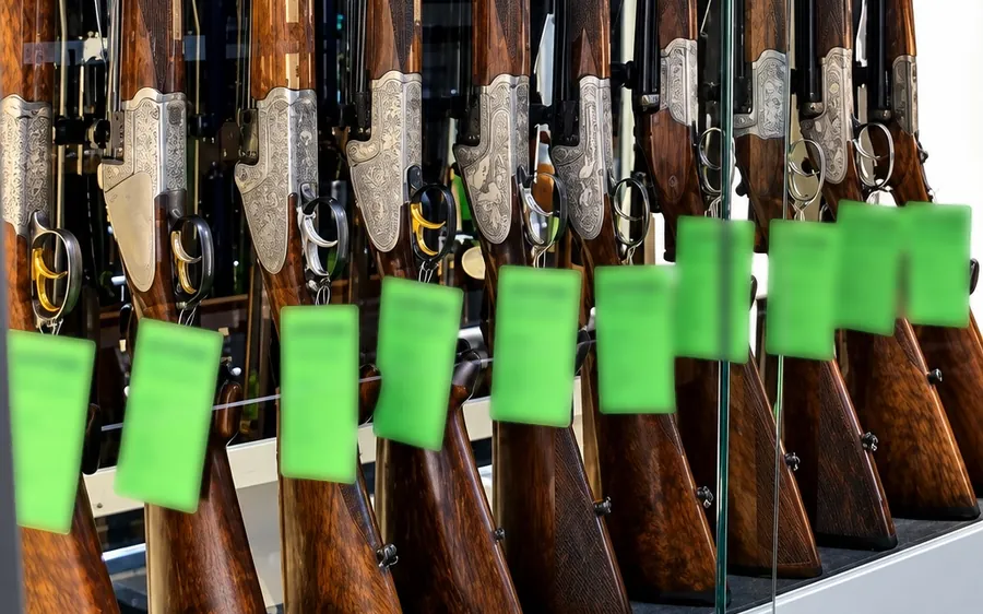 Gebrauchte Kombinierte mit gravierten Systemen und grünen Anhängern in der Vitrine
